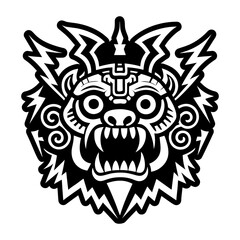 Storm beast icon in solid style
