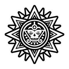 Obraz premium Celestial tattoo icon in glyph style