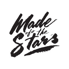 Stylish calligraphy text logo Made of Stars