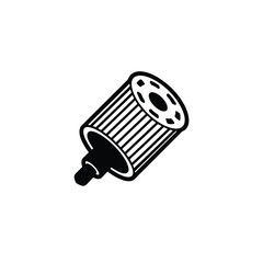 silhouette of oil filter icon on white background