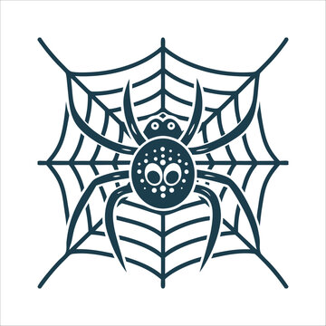 Anansi Spider Web Vector Illustration