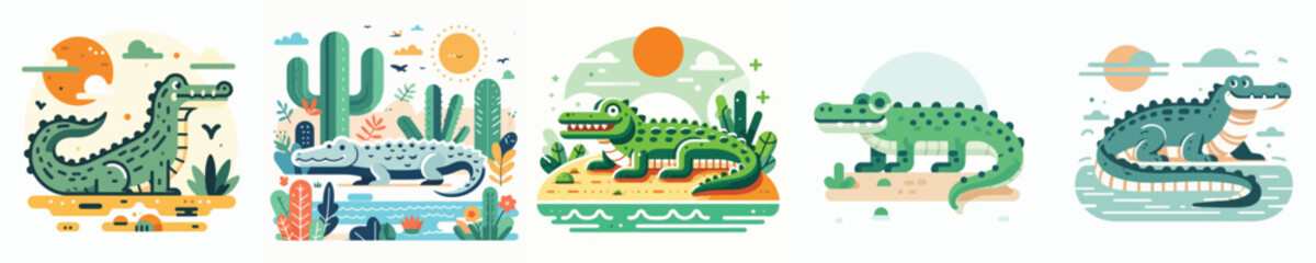 Vector of a crocodile