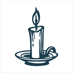Soft Candle Flame for All Souls Day