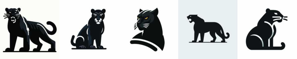 Vector of a black panther