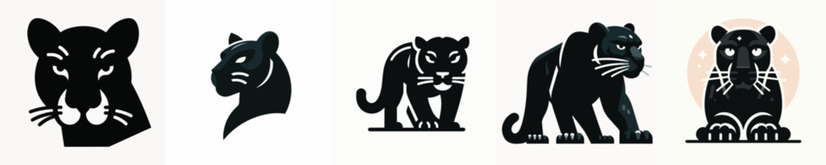 Vector of a black panther