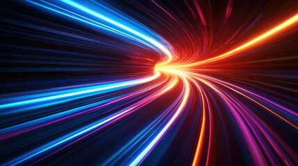 Speed of Light Abstract Tunnel of Energy.