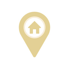 home location icon, home location symbol isolated on transparent background