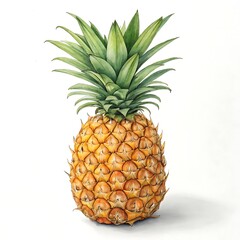 Fototapeta premium Pineapple Fruit with White Background