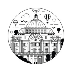 Mexico City Palace of Fine Arts Landmark