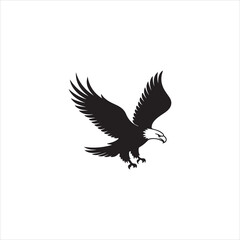 Fototapeta premium Majestic eagle silhouette logo design