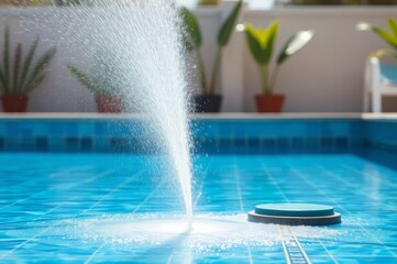 High-Pressure Pool Tile Cleaning