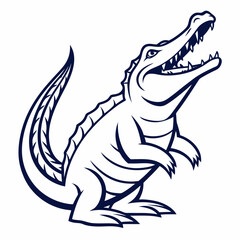 vector illustration of a crocodile