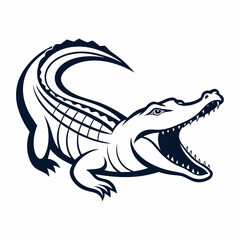 vector image of a crocodile