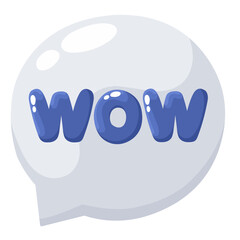 Speech bubble and text WOW!!!