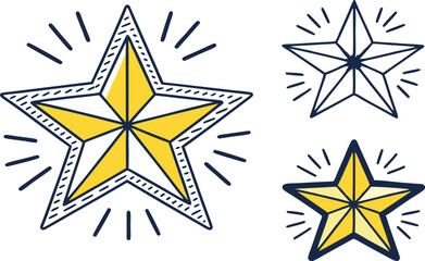 Obraz premium set of gold stars