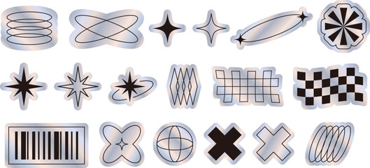 Iridescent Y2K Holographic Sticker Pack