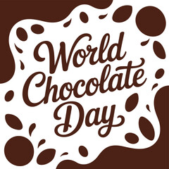 world chocolate day celebration artwork design vector illustration  