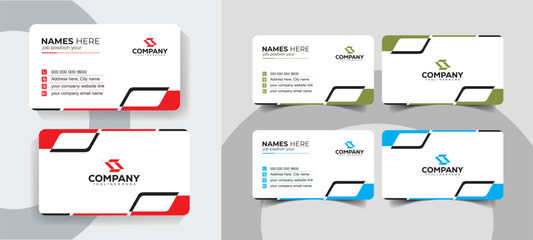 Minimal and Corporate Red Business Card Template for Business Identity. Professional and modern business card template for personal use.	