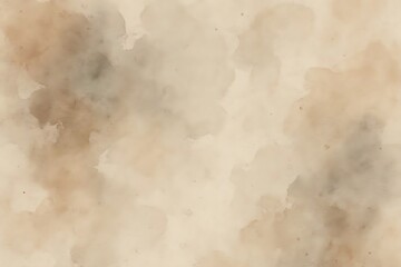 Pastel Watercolor Background &ndash; Dusty Beige, Brown & Gray Abstract Texture, Vintage Paper Effect