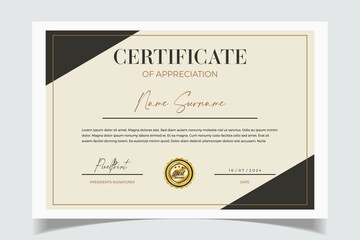 certificate template vector illustration