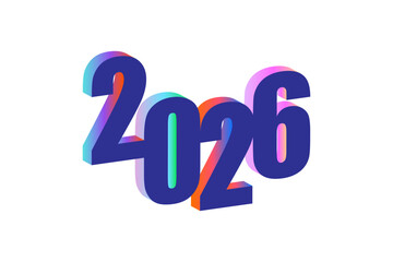 Happy new year 2026 paper text triangular scatter Design