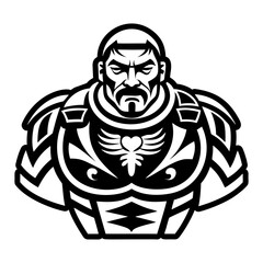 A solid style icon depicting italian man