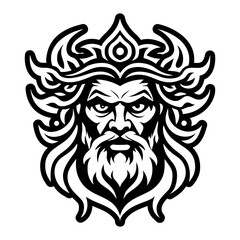 A filled style icon of roman mythology tattoo