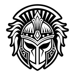 Obraz premium A glyph style icon depicting gladiator helmet
