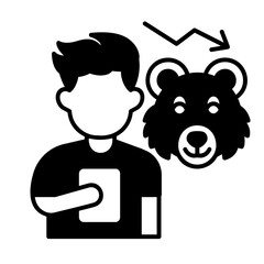 Bear Trading Icon