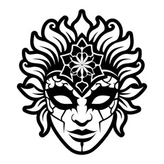 Fototapeta premium A filled style icon depicting venice mask