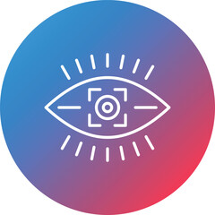 Vision Line Gradient Circle Background Icon