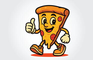 Cute Pizza Mascot Character Template
