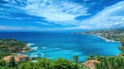 Naklejka premium Stunning Azure Coastline View.