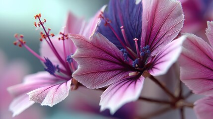 Delicate Purple Spider Lily Close-Up with Soft Focus Background