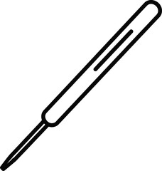 Simple Screwdriver Tool Icon: A close-up, detailed illustration of a singular screwdriver tool, ideal for a variety of project-related or instructional uses.