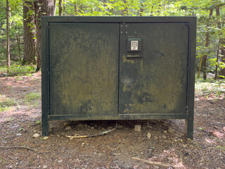 Bear and Wildlife Resistant Food Metal Box in a Forest