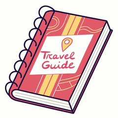 Spiral bound travel guide book vacation planning adventure journey
