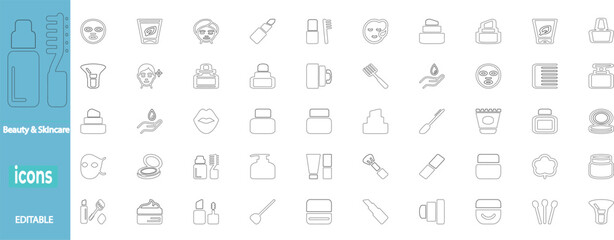 Line style beauty & skincare vectors – minimal, elegant illustrations