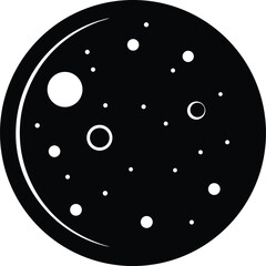 full moon vector icon. Collection of halloween silhouettes icon.