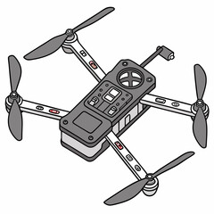 Quadcopter drone with integrated remote control system