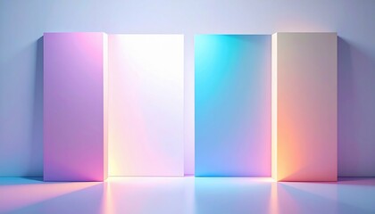 Fototapeta premium Chromatic Blocks Soft Light Pastel Hues
