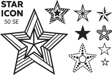 silver star on black background