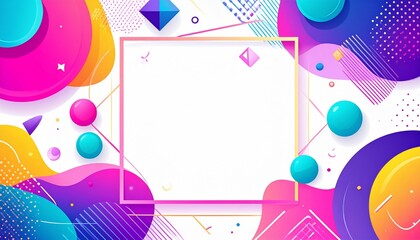 Vibrant Shapes Modern Abstract Frame Design