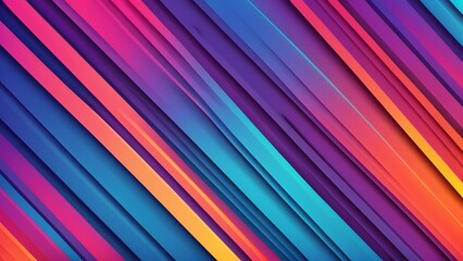 Vibrant Abstract Background with Diagonal Lines in Multiple Colors