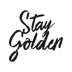Obraz premium Stylish calligraphy text logo Stay Golden