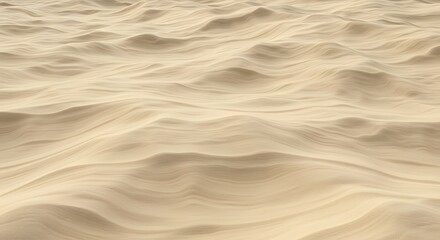 Fototapeta premium Textured Sand Dunes Close-Up of Windswept Desert Landscape, Natural Patterns in Sahara-like Sand, Beige and Cream Hues, Abstract Background
