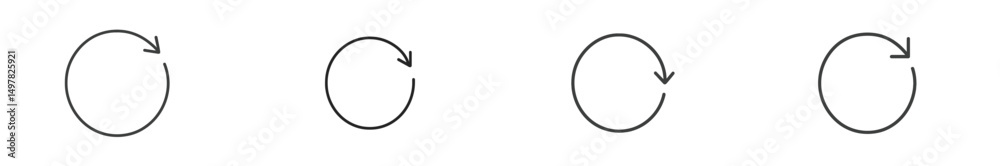 Aufkleber animated circular arrows illustrating a loading or refreshing action in a simple design