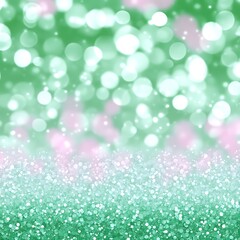 Obraz premium Abstract bokeh background of mint green and pink