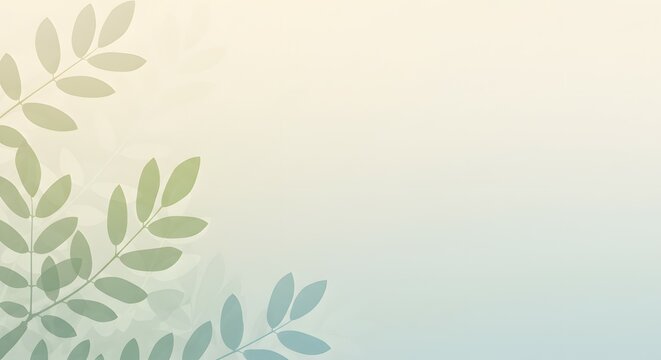 Elegant Pastel Green Leaves Background Soft, Subtle Nature Wallpaper for Design Projects