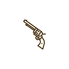 Revolver icon logo flat vector design